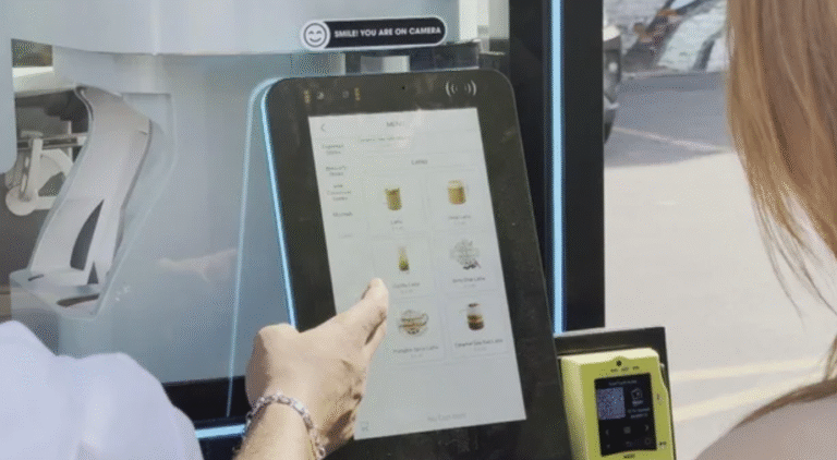 Technology meets hospitality at high tech coffee kiosk in downtown Denver